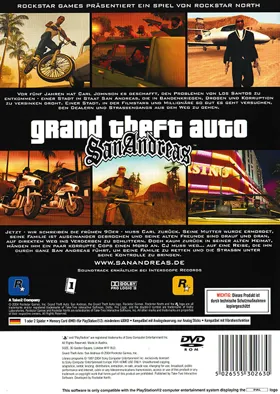 Grand Theft Auto - San Andreas box cover back